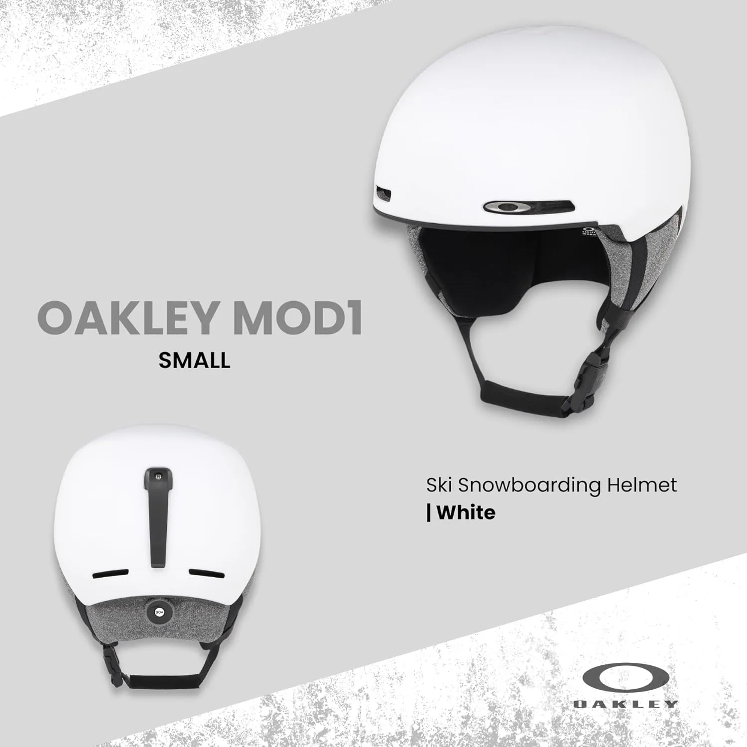 Oakley MOD1 Ski Snowboarding Helmet for Men for Women   Bundle with Designer iWear Collapsible Water Bottle with Carabiner