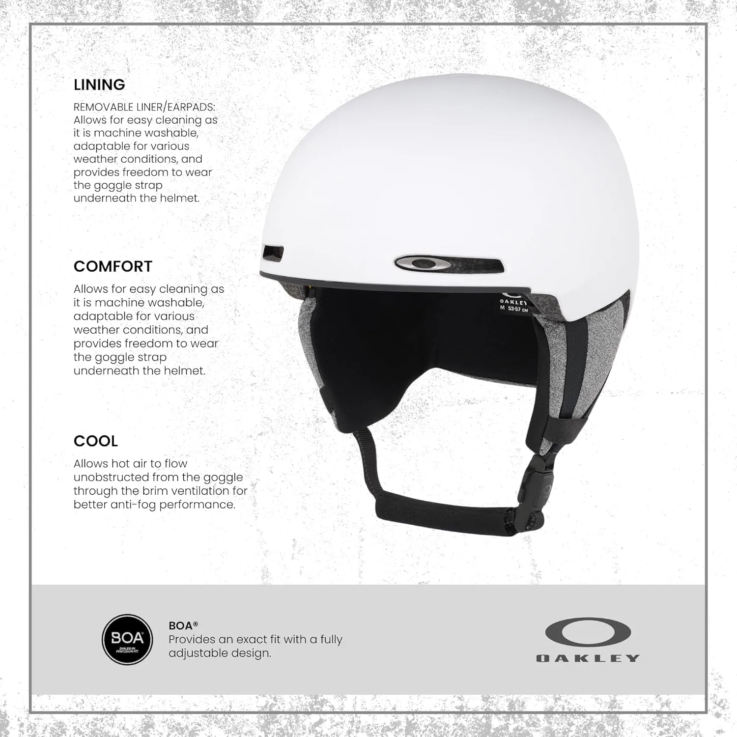 Oakley MOD1 Ski Snowboarding Helmet for Men for Women   Bundle with Designer iWear Collapsible Water Bottle with Carabiner