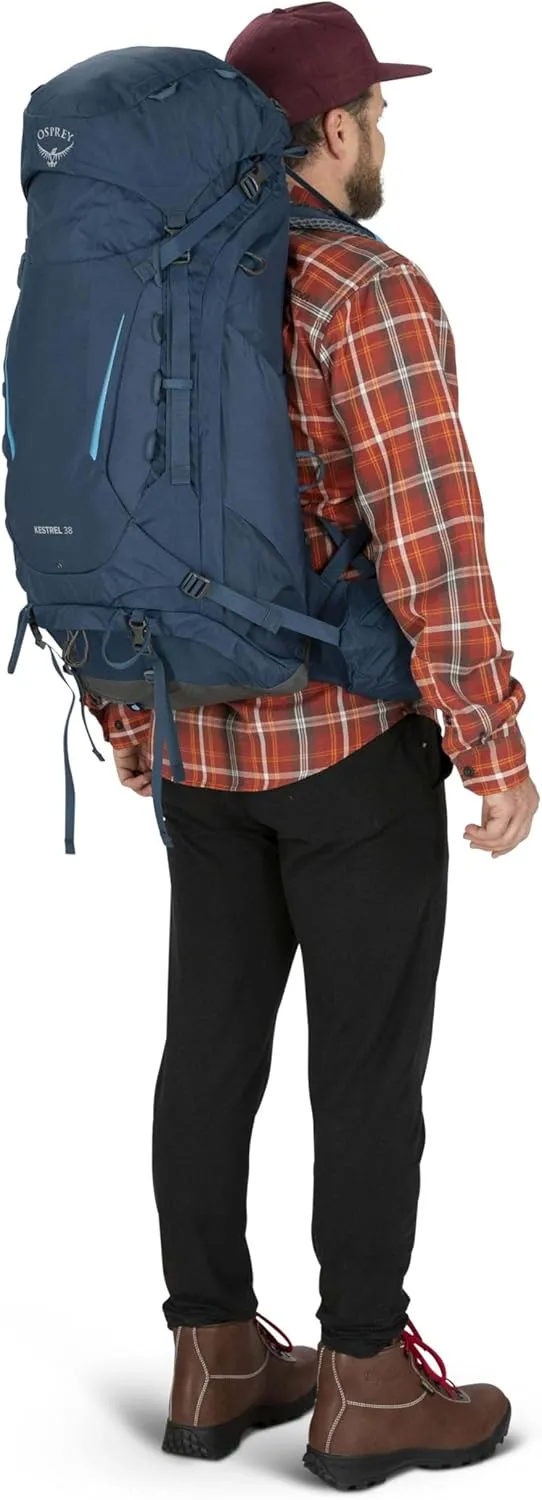 Osprey Kestrel 38L Men's Backpacking Backpack, Bonsai Green, L/XL