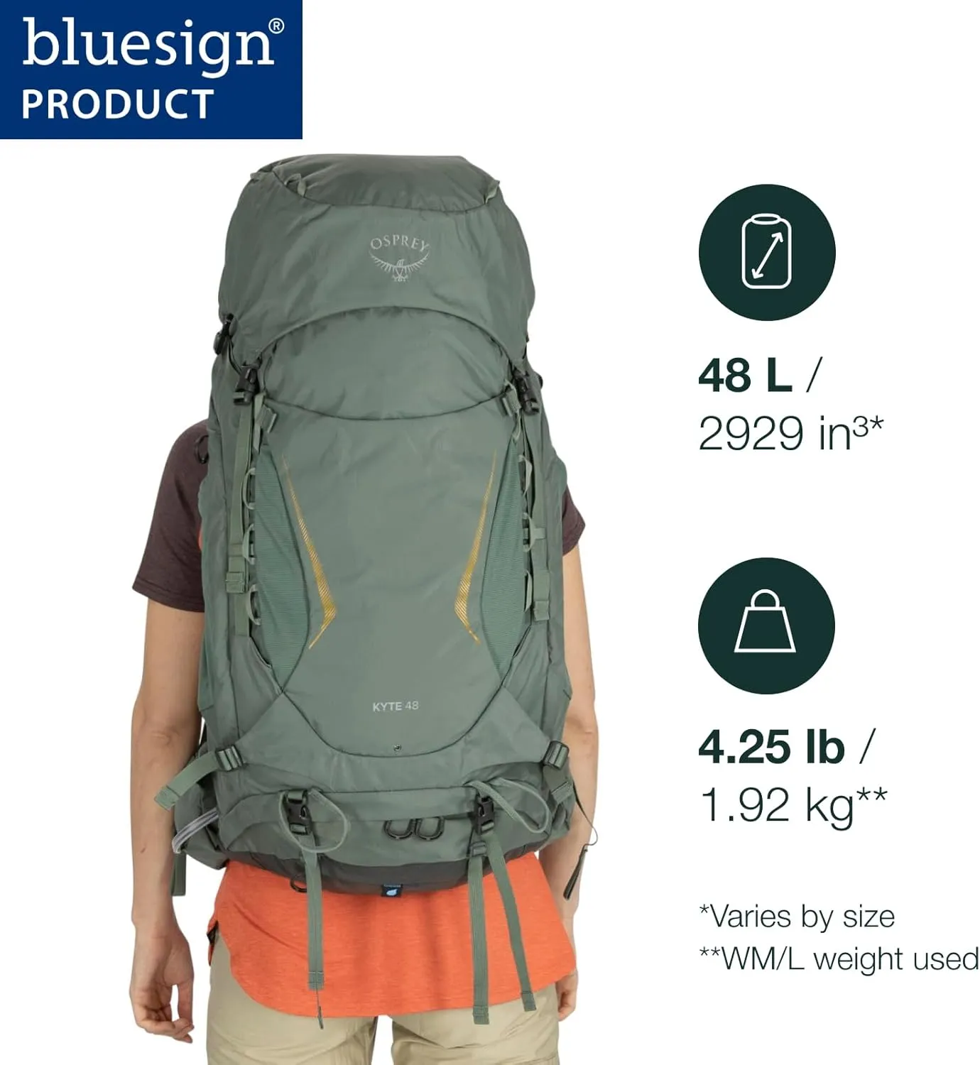 Osprey Kyte 48L Women's Backpacking Backpack with Hipbelt