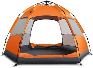 Outdoor Camping Family Tent 3-4 Person Camping Tent Waterproof Windproof Lightweight Backpacking Tent Suitable for Outdoor Hiking Glamping Mountaineering and Travel