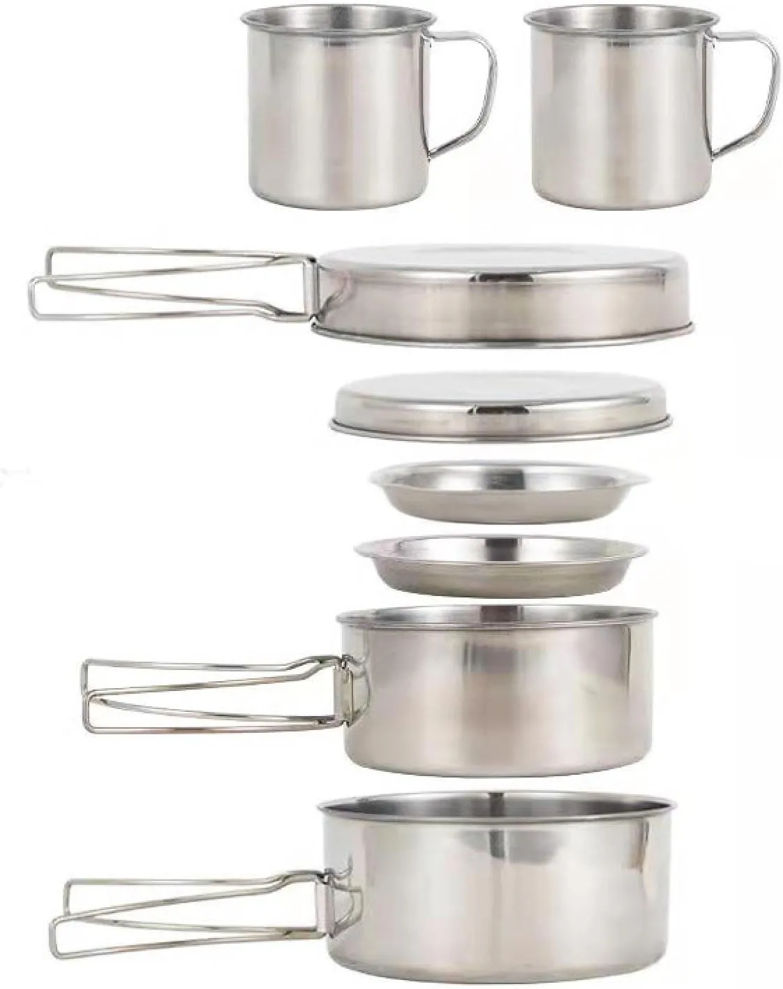 Outdoor Camping pots and Pans Portable Set Camping cookware Picnic Equipment Supplies Large Full Set Picnic self-Driving Tour