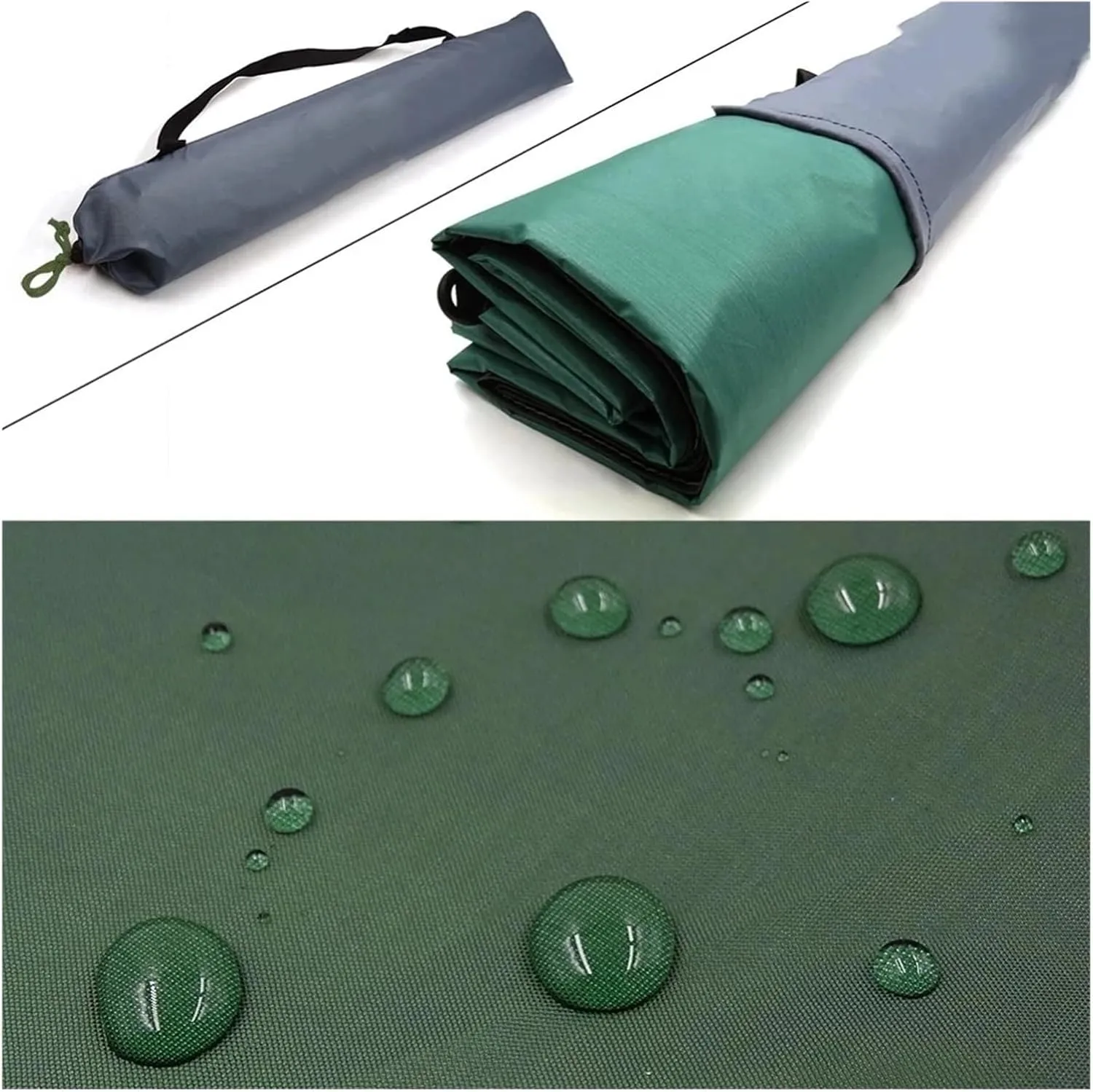 Outdoor Camping Tent Polyester Tarpaulin Sunscreen UV Resistant Lightweight Travel Canopy(Khaki,3x6m)