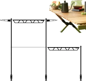 Outdoor Cookware Rack - Tabletop Utensil Stand | Metal Cutlery Holder, Portable Removable Tool Organizer for Camping Picnic BBQ Outdoor Fishing
