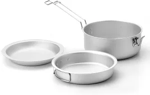 Outdoor Cookware Set in High-Hardness Oxidized Alunum Camping Pots and Pans Compact and Convenient for Camping and Backpacking Cooking Camp Pots