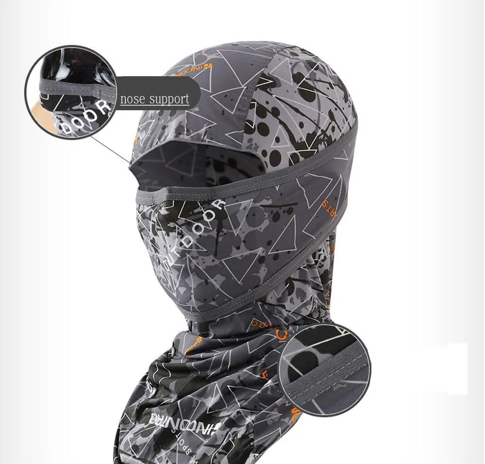 Outdoor Cooling Balaclava Full Face Mask Neck Gaiter Bandana Motorcycle, Hiking, Fishing