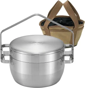 Outdoor Hanging Cookware Stainless Steel Dutch Pot Camping Stew Pot Thicken Frying Pan