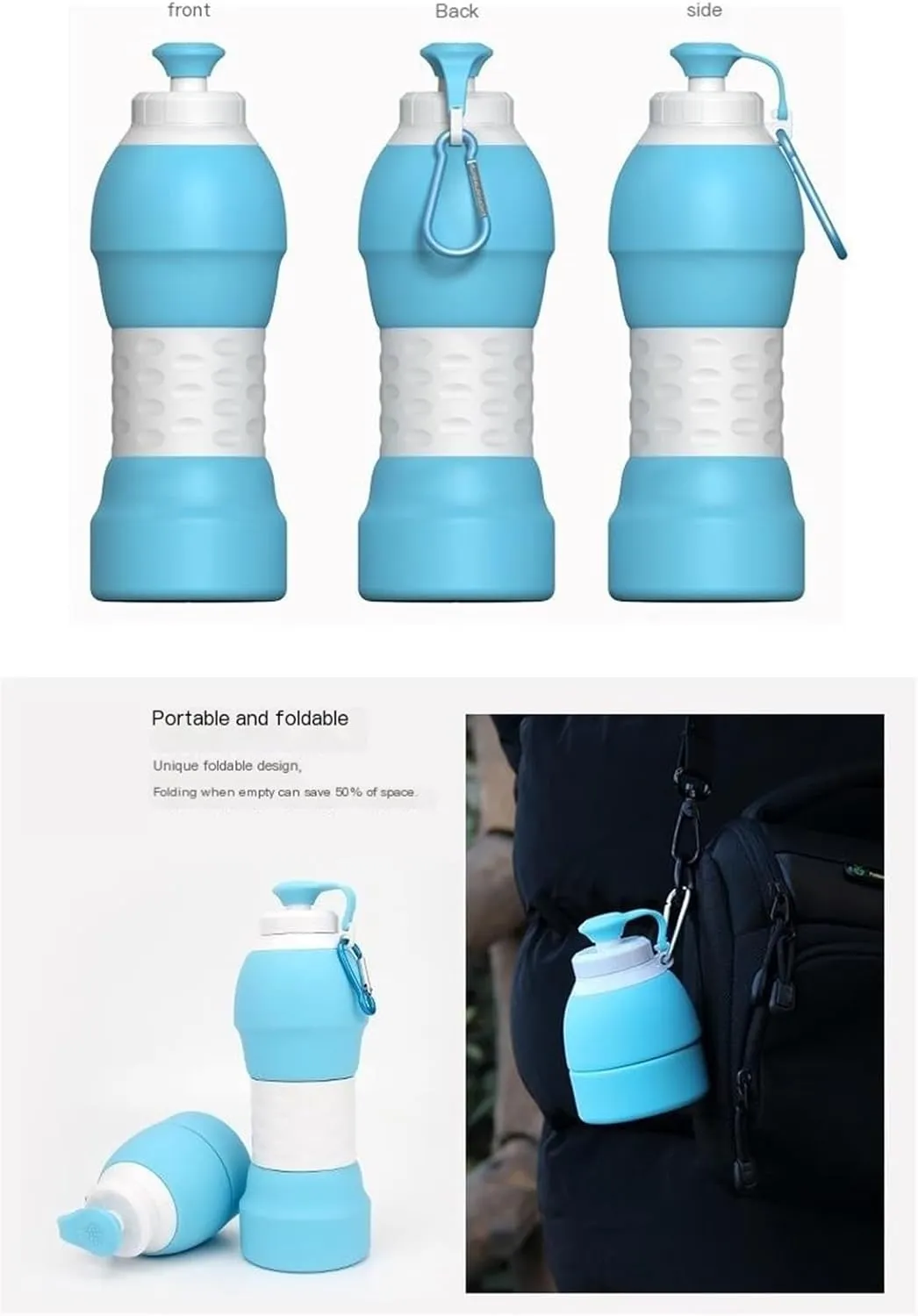 Outdoor Kettle Collapsible Water Bottle Folding Water Cup Retractable Water Bottle For Travel Gym Camping Hiking Sports Gym