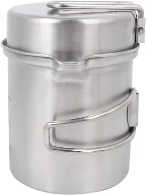 Outdoor Mountaineering Pot Portable Camping Pot Outdoor Cooking Pot Backpacking Cook Pot for Hiking Camping Mountaineering