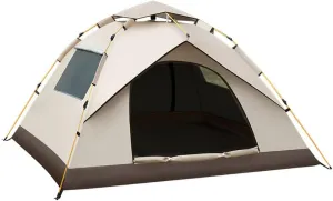 Outdoor Self-Driving Travel Camping Tent Automatic Qui-Opening Tent Portable Rainproof Sunshine-Proof Tent Fishing Hiking Sunshine Shelter (Color K blackglue Coating)