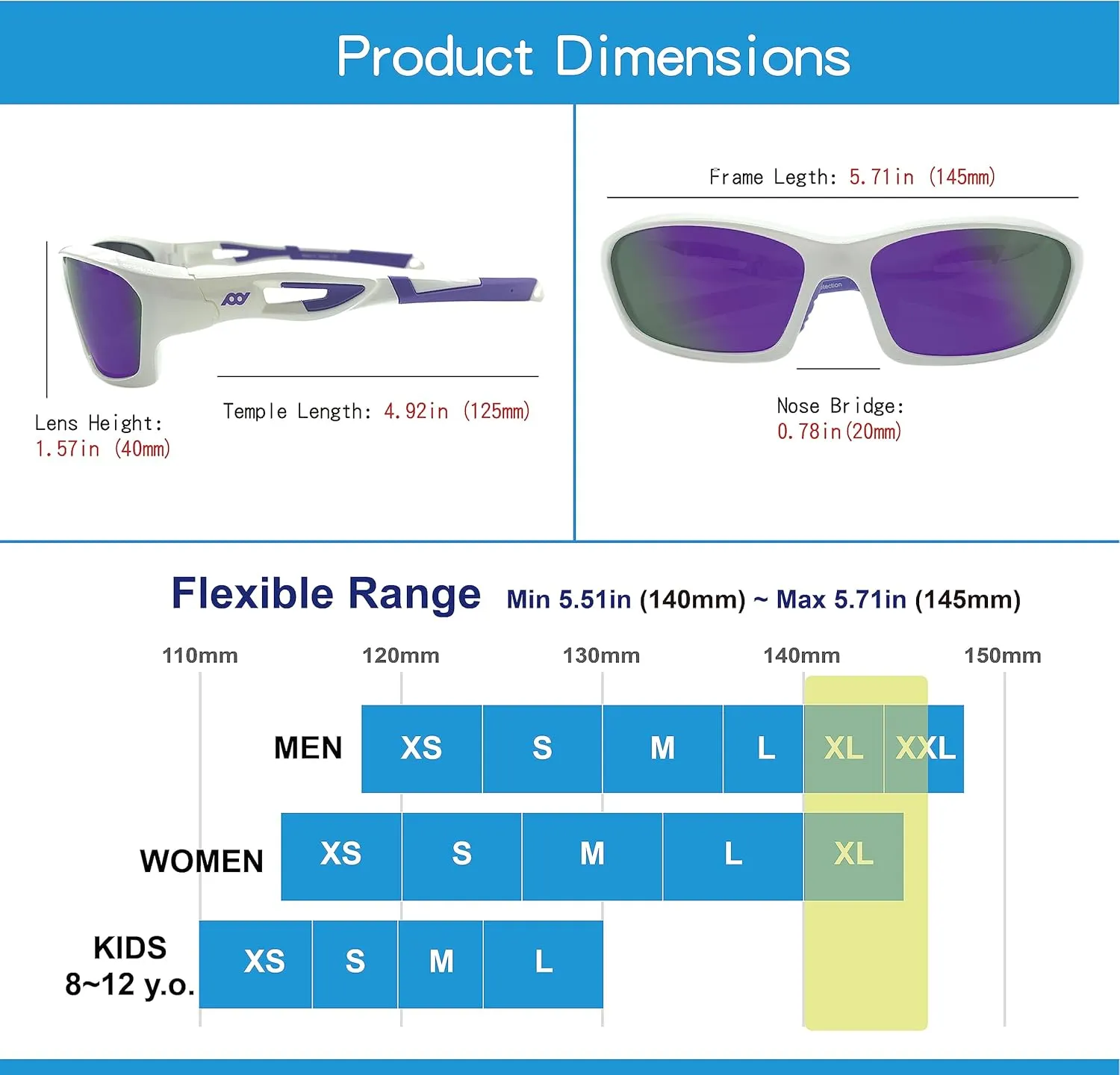 Outdoor Sports Polarized Photochromic Sunglasses for Men & Women TR90 Frame UV Protection for fishing running