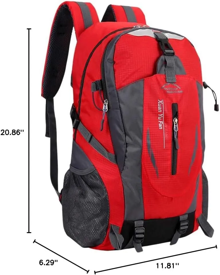 Outdoor Trekking Backpack Nylon Waterproof Hiking Travel 40L Large Capacity Knapsack Lightweight