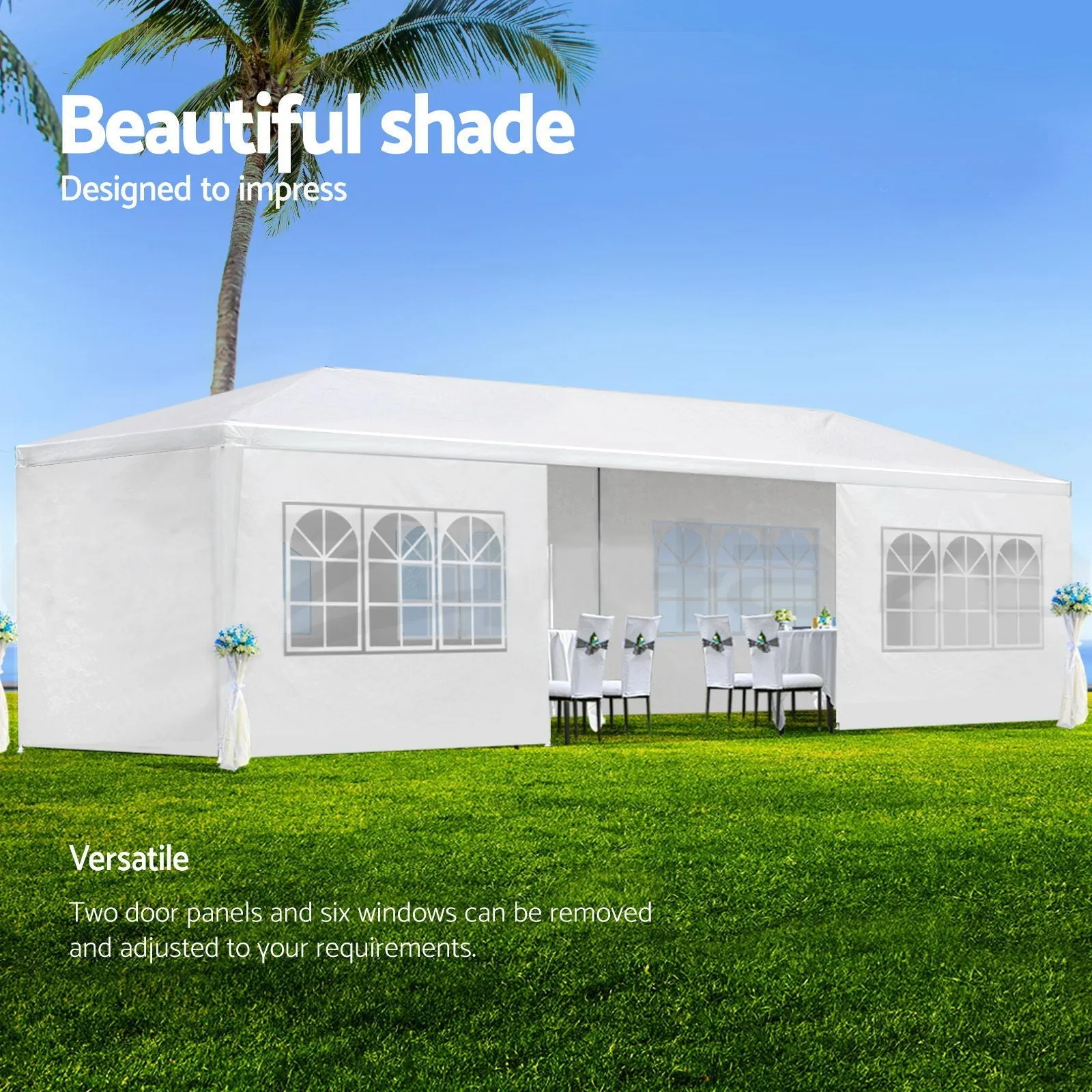 Outdoor Wedding Sidewalls Must-have item Canopy Removable Gazebo Tent Party 10X30' With Early-bird special