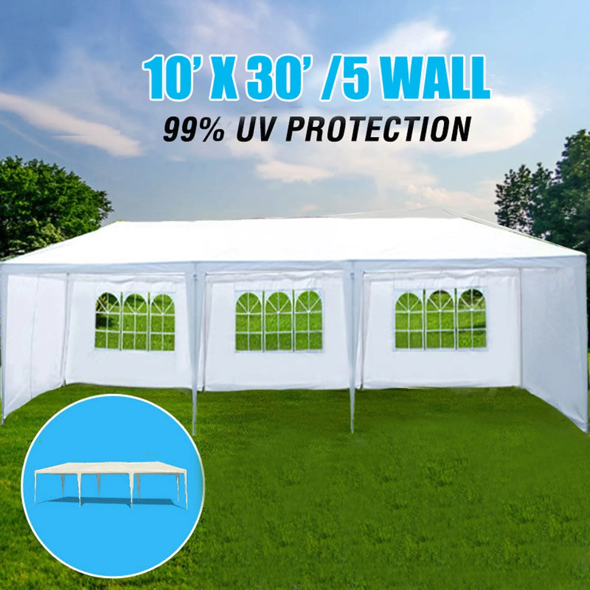 Outdoor Wedding Sidewalls Must-have item Canopy Removable Gazebo Tent Party 10X30' With Early-bird special