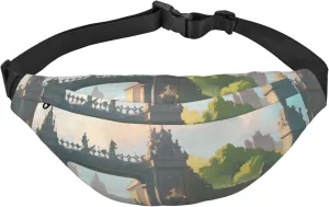 Outside The Castle Gate Men'S And Women'S Waist Pack, Crossbody Bag With Adjustable Belt For Running, Traveling, Sports, Hiking