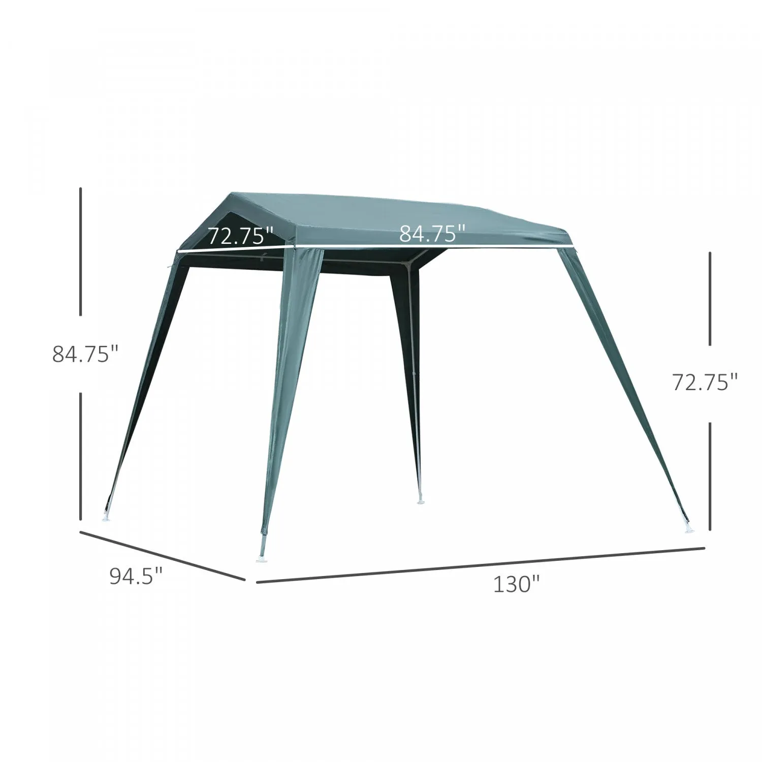 Outsunny 11x8ft Portable Party Gazebo Tent Outdoor Activity Sun Shelter Garden Carport Tent Canopy W|Outsunny 11x8ft Portable Party Gazebo Tente Activite De Plein Air Abri Soleil Jardin Carport Tente A