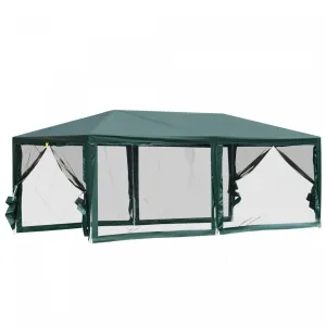 Outsunny 19'x9' Party Tent Gazebo Canopy Garden Sun Shade For Outdoor Event With Removable Mosquito |Outsunny 19'x9' Gazebo Tente De Fete Et Evenement En Plein Air Canopee Jardin Pare-soleil Avec Moust