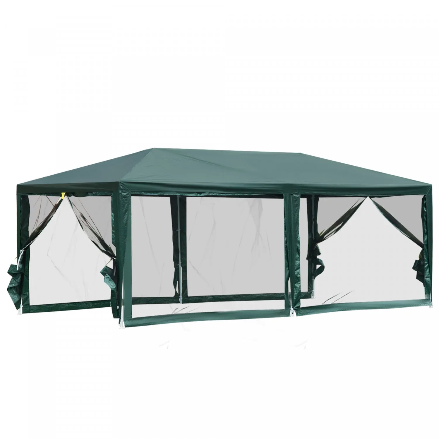 Outsunny 19'x9' Party Tent Gazebo Canopy Garden Sun Shade For Outdoor Event With Removable Mosquito |Outsunny 19'x9' Gazebo Tente De Fete Et Evenement En Plein Air Canopee Jardin Pare-soleil Avec Moust