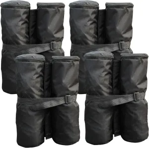 Outsunny 33lbs Canopy Weights Bags for Stability, Sandbag Anchor for Gazebo, Pop Up Tent Canopy, Canopies, Set of 4 - Black