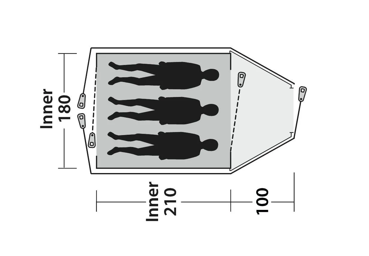 Outwell Cloud 3 Dome Tent 3 Berth