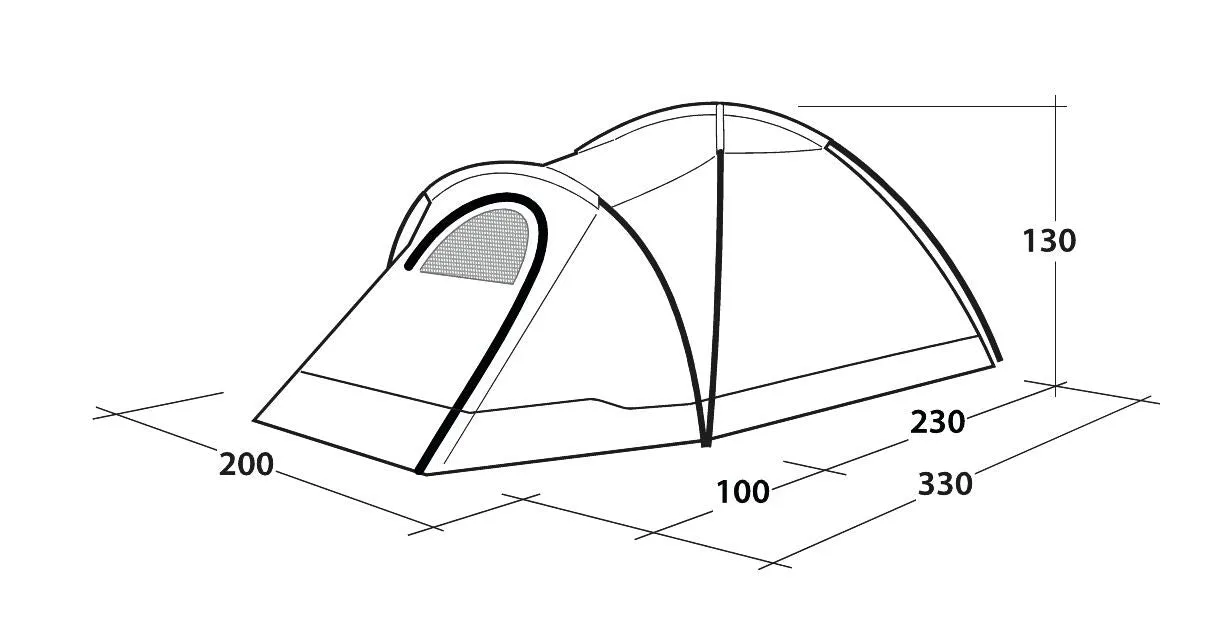 Outwell Cloud 3 Dome Tent 3 Berth