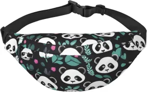 Panda Cute Face Men'S And Women'S Waist Pack, Crossbody Bag With Adjustable Belt For Running, Traveling, Sports, Hiking