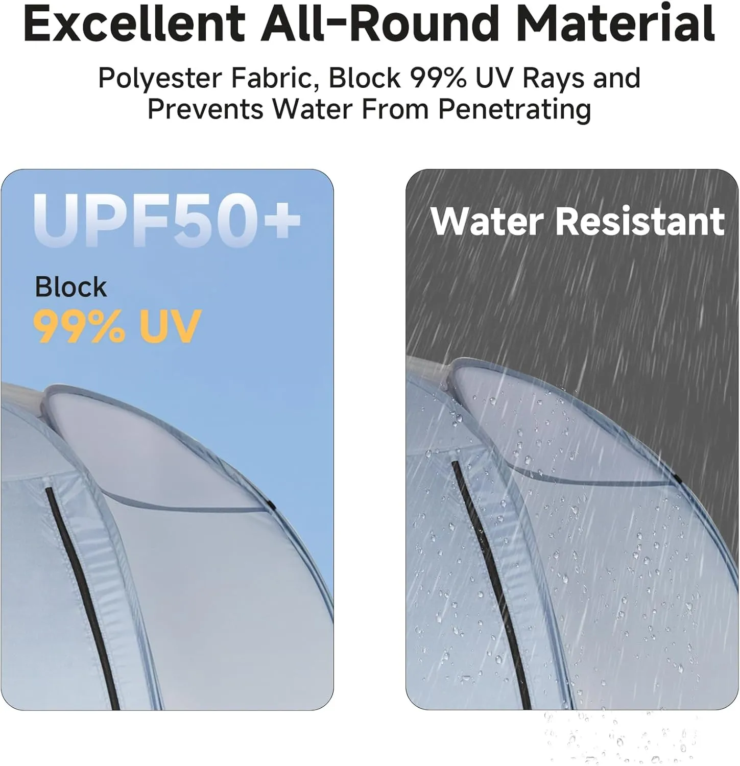 Patio Gazebo Screen House Room, LEEDOR Pop Up Outdoor Gazebo Tent with Roll Up Mosquito Netting, Easy Setup & Waterproof & Sunshade, Suitable for Camping Trip, Backyard, Beach, Picnic - Grey