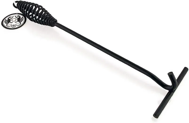 Petromax Universal Steel Lid Lifter for Dutch Ovens, Outdoor Camp Cooking Utensil for Handling Hot Campfire Cookware Lids, 13.8" Long
