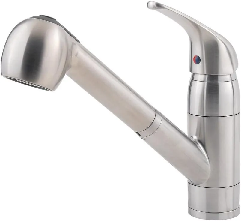 Pfister G13310SS Pfirst Series 1-Handle Pull-Out Kitchen Faucet in Stainless Steel, Water-Efficient Model