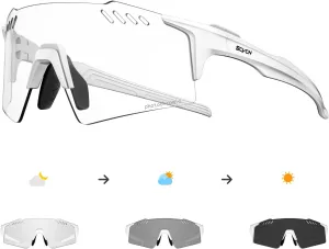 Photochromic Cycling Glasses UV400 Protection for Women Men Cycling Glasses TR90 Frame MTB Running Bike DZ-S9A2