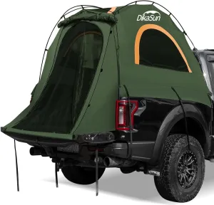 Pickup Truck Bed Tent: Double Layer 10-Minute Quick Setup Pickup Tent 5.5-5.8 FT, Waterproof PU3000mm Tear-Resistant Truck Tent for Camping (Green)