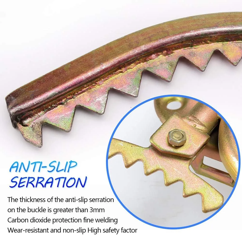 Pole Climbing Spikes, Tree Climbing Gear with Safe Belt, Adjustable Tree Climbing Spikes for Climbing Hunting Observation Picking Fruit,600model
