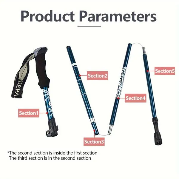 Poles in Green Modern Trekking Expedited delivery Collapsible Lightweight