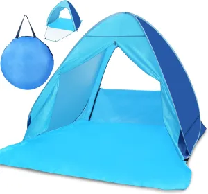 Pop Up Beach Tent Kratax Automatic Pop Up Instant Shade Sun Shelter UPF 50  Portable Canopy Cabana for Adults Kids Baby Outdoor Activities, Camping Fishing Park Hiking Picnic