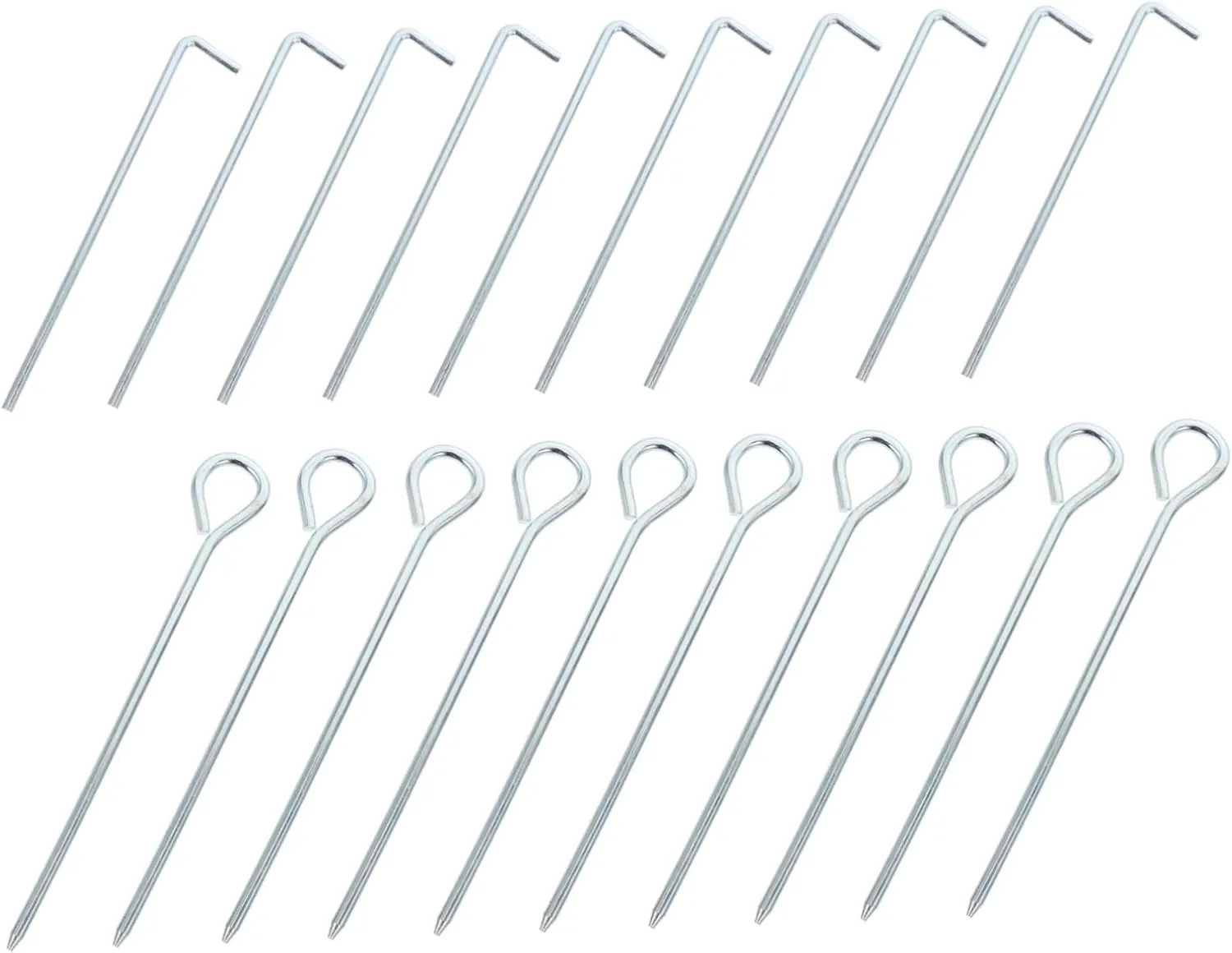 POPETPOP 20pcs Iron Tent Pegs for Outdoor Camping Thicken Ground Stakes for Beach Gazebo and Tarp Use Design Sturdy Camping Accessories for Various Occasions