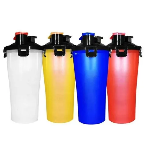 Portable 2 in 1 Dog Water Bottle With Bowls - Durable Lightweight Leak Proof On the Go Puppy Travel Water Bottle with Food Container Pet Feeding Gift