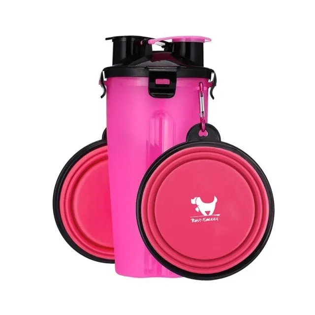 Portable 2 In 1 Travel Dog Water Bottle