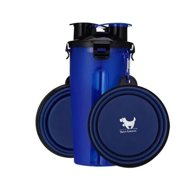 Portable 2 In 1 Travel Dog Water Bottle
