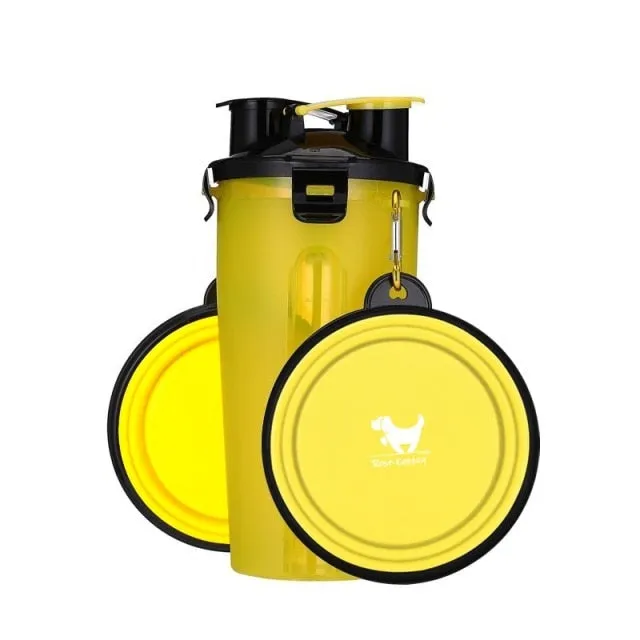 Portable 2 In 1 Travel Dog Water Bottle