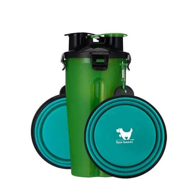 Portable 2 In 1 Travel Dog Water Bottle