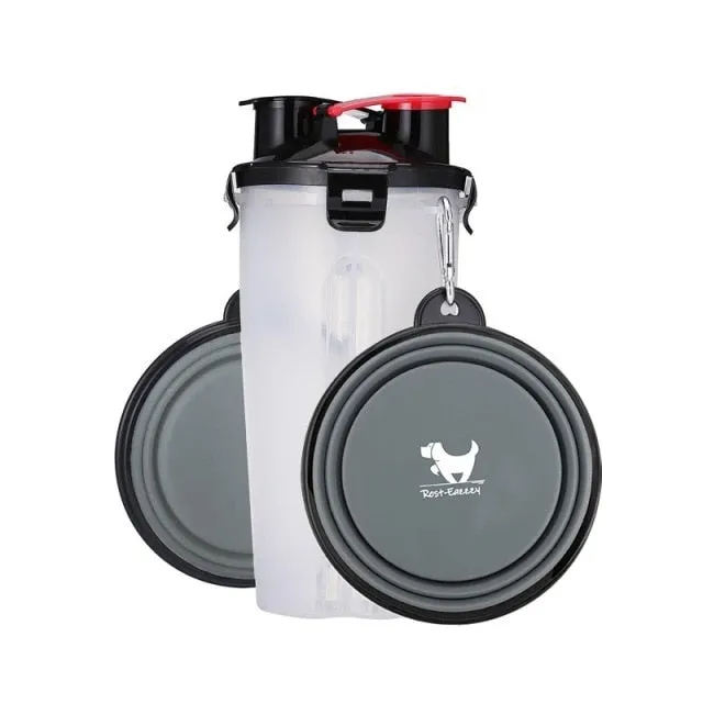 Portable 2 In 1 Travel Dog Water Bottle