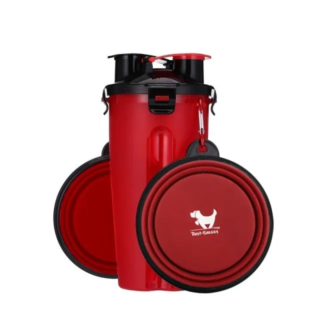 Portable 2 In 1 Travel Dog Water Bottle