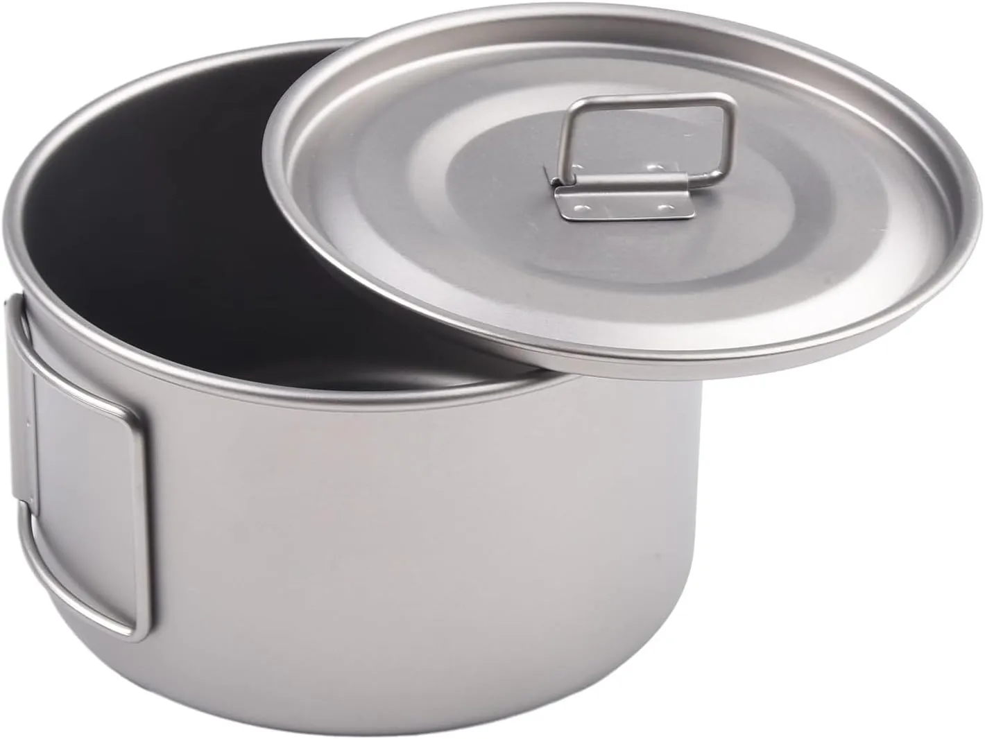 Portable Folding Handle Bowl for Outdoor Dining, 450ml and 600ml Options for Camping and Backpacking (600ml bowl with lid)