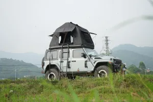 Portable Inflatable Tent for Enhanced Camping Adventures, Quick Setup, for Vehicles, Elevated Comfort, Black