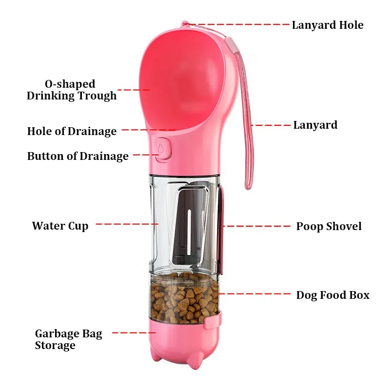 Portable Water Bottle Food Feeder