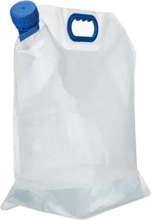 Portable Water Container Bag Collapsible, Freezable Emergency Water Jug, food-grade Plastic Jug, Water Carrier Tank, Foldable Water Bottle for camping, riding, climber(Blue handle,5l)