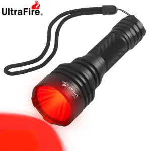 Powerful Red Light LED Flashlight 350m Focus Tactical Lantern Night Hunting Spotlight for Coyote Hogs Rabbit