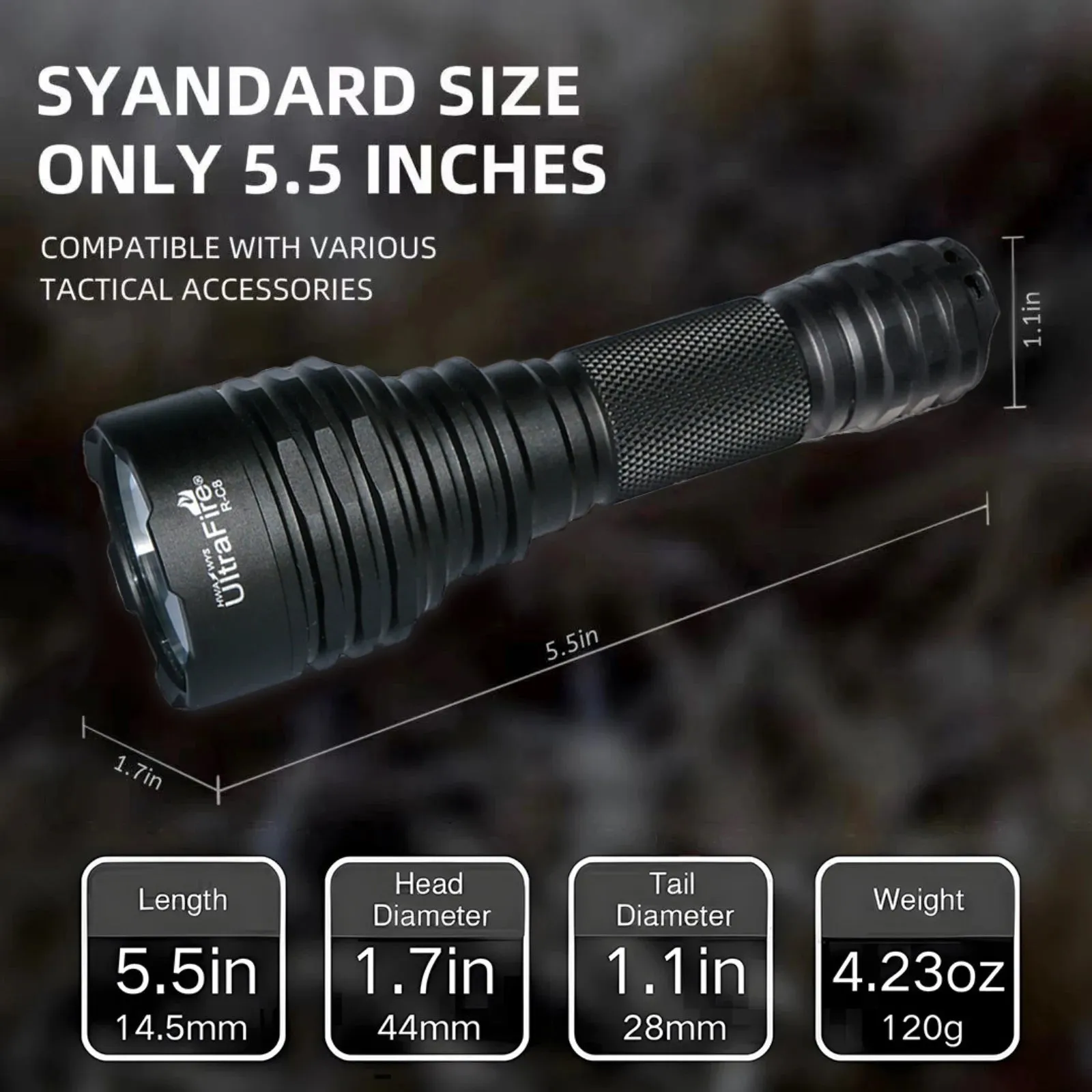Powerful Red Light LED Flashlight 350m Focus Tactical Lantern Night Hunting Spotlight for Coyote Hogs Rabbit