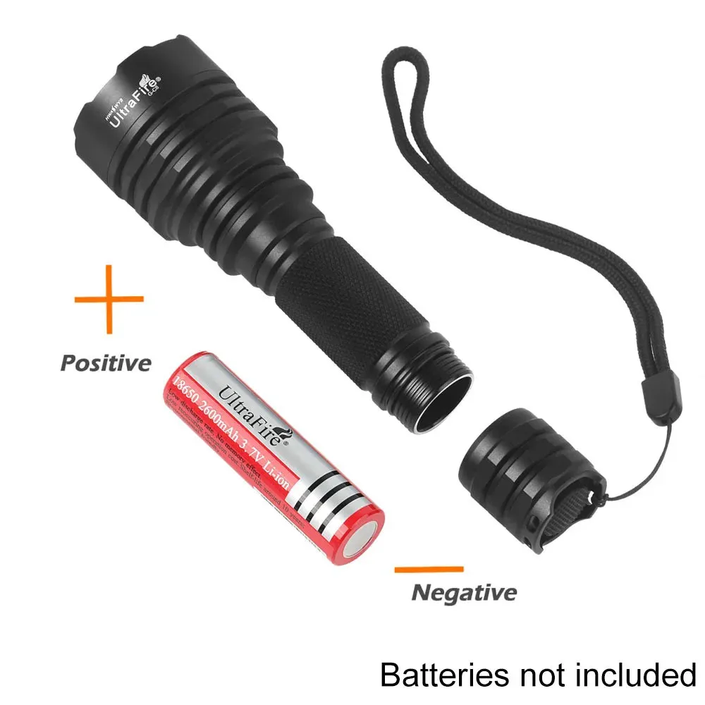 Powerful Red Light LED Flashlight 350m Focus Tactical Lantern Night Hunting Spotlight for Coyote Hogs Rabbit