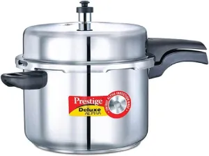 Prestige Deluxe Alpha Induction Base Pressure Cooker, 8-Liter, Stainless Steel
